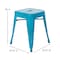 Flash Furniture 4  Inch Teal Metal Stool, PK4 ET-BT3503-18-TL-GG - alternate 3
